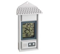 TFA Dostmann Thermomètre numérique, 30.1039, pour l'intérieur et l'extérieur, température extérieure, température ambiante, thermomètre min-max, blanc