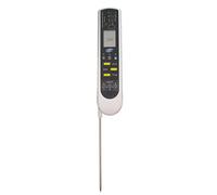 TFA Dostmann Thermomètre numérique à infrarouge à piquer Dualtemp Pro, 31.1119, conforme à HACCP + EN 13485, deux méthodes de mesure de la température, blanc