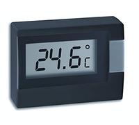 TFA Dostmann Thermomètre numérique intérieur, mini et maniable, mesure température ambiante, plage de -10°C à +60°C, précis et lisible, noir