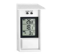 TFA Dostmann thermomètre numérique Maxima-Minima, 30.1053, résistant aux intempéries, utilisable à l'intérieur ou à l'extérieur, blanc