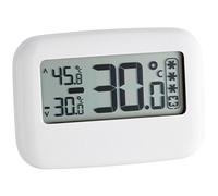 TFA Dostmann Thermomètre numérique pour réfrigérateur/congélateur, 30.1042, affichage des valeurs maximales et minimales, thermomètre conforme à la norme EN13485, blanc/bleu