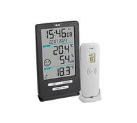 TFA Dostmann thermomètre numérique sans fil XENA HOME, 30.3074.10, surveillance du climat intérieur, avec capteur extérieur, anthracite