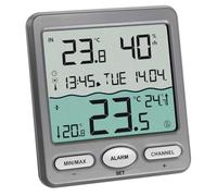 TFA Dostmann Venice 30.3056.10 Thermomètre pour la surveillance de la température de l'eau dans piscine bassin ou piscine Jacuzzi Gris