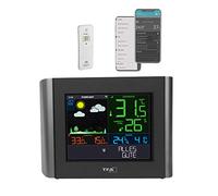 TFA Dostmann WLAN Station météo Meteo, 35.8000.01, prévisions météo professionnelles, application View gratuite, alarmes réglables, point de rosée, indice de chaleur, noir