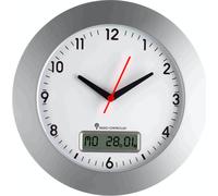 TFA® Funkwanduhr 98.1092 silber 30,0 cm Kunststoff