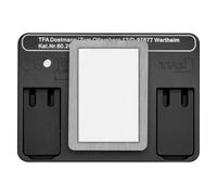 TFA Dostmann Horloge de table quartz 60-2013-01 – Numérique, aimant et support autocollant – Noir