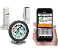 TFA - Kit climat intérieur WEATHERHUB COSY RADAR 31.4008.02 - gris/argent, blanc