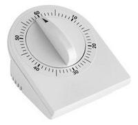TFA Dostmann Minuteur de Cuisine analogique, 38.1020, minuteur, 0-60 Min, mécanique à remonter, sans Piles, adapté à la Cuisine/au Sport/aux devoirs, Blanc