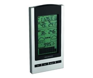 TFA TFA Dostmann Station météo radio GAIA avec émetteur, argent/noir Quantité:1