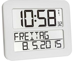 TFA Time Line Max - Horloge - rectangulaire - électronique - bureau, convient pour montage mural - 25.8 x 21.2 cm
