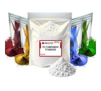 TFC Pigment de couleur blanc - Poudre pigmentée à fort pouvoir couvrant - Pour masses de coulée à relief telles que le xyrarock, le plâtre, la résine époxy et le béton - Mat - Résistant à la lumière