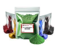 TFC Pigment de couleur oxyde vert - Poudre pigmentée à fort pouvoir couvrant pour les masses de coulage à relief telles que le Xyrarock, le plâtre, la résine époxy et le béton, mat, résistant à la