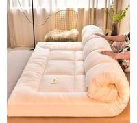 TFDRSEXVD Matelas futon rembourré, Matelas de Sol Japonais matelassé, épais, Pliable, Respirant, pour canapé de Camping,Blanc,90x190cm