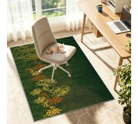 TFEHXYZU Tapis Chaise de Bureau en Polyester, Tapis de Protection pour Les Sols, Chaise Bureau Antidérapant pour Sol en Bois Dur et Chaises Roulantes, Rectangulaire Tapis de Bureau Vert 140x200cm