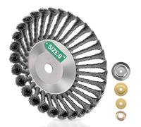 TGNISI Brosse de désherbage pour débroussailleuse - Alésage de 25,4 mm - Brosse en acier - Brosse à herbes sauvages - Tête de rechange pour tondeuse à gazon - Élimination efficace des mauvaises herbes