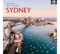 TGSC | Sydney Calendrier 2026 16 mois (septembre 2025 à décembre 2026) mural familial carré 2026 Royaume-Uni | Planificateur avec grande grille pour l'organisation de la maison ou du bureau - Voyage