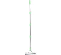 Thachch Rake Rasen Streikethather Acier inoxydable M?tallique Herbe Jardin Outil sol avec tige de prolongation
