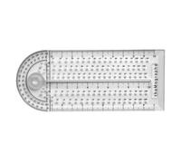 Thamographe codamex 4 outils en 1 equerre compas rapporteur regle plastique transparent