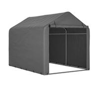 Thanaddo-Abri jardin tondeuse/velo, volet roulant, PE imperméable, 160×220×165 cm,gris