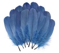 THARAHT 120pcs Navy Plumes d'oie Volume Naturel 6-8 Pouces 15-20cm Bricolage à la Main Cosplay Mariage Partie Halloween décoration Plumes d'oie