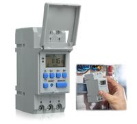 THC15A Programmateur Électrique Horaire Hebdomadaire | LCD Numérique Interrupteur, Relais Minuterie Programmable, pour l'Éclairage Public et appareils Ménagers 200-240V
