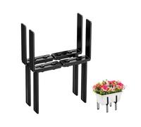 THCTYRP, Supports de Jardinière en Forme de H, Lot de 2, Sans Perçage | Sans Perçage,Pour Balustrade Balcon 1,5-32 cm, Jardinières 15-23 cm, Largeur 2 cm