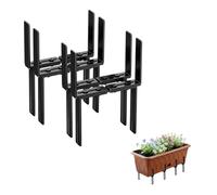 THCTYRP, Supports de Jardinière en Forme de H, Lot de 4, Sans Perçage | Sans Perçage,Pour Balustrade Balcon 1,5-32 cm, Jardinières 15-23 cm, Largeur 2 cm