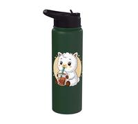 Thé à bulles mignon lama kawaii anime pour fille Stainless Steel Insulated Water Bottle