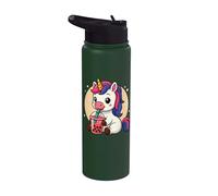 Thé à bulles mignon licorne Kawaii Anime pour fille Stainless Steel Insulated Water Bottle