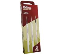 The Army Painter, Most Wanted Brush Set, lot de 3 pinceaux faits main | Petite brosse sèche, superposition et détails fins, pinceaux de qualité faits à la main en Europe