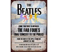 The Beatles (9) Plaque de concert rétro en métal 25,4 x 20,3 cm