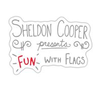 The Big Bang Theory S'Amuser Avec Drapeaux Autocollant Sticker