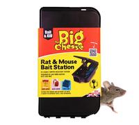The Big Cheese Boîte à appât pour rats et souris, utilisation sans danger du poison raticide, noir