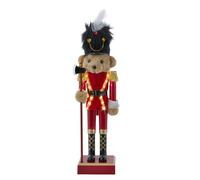 The Bridge Collection Figurine de Noël casse-noisette en forme d'ours | Figurine de soldat musical avec lumière et musique 38,1 cm