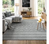 the carpet Calgary - Tapis d’intérieur Durable, Facile à Nettoyer, idéal pour Salon, Chambre, Cuisine ou entrée, également adapté à l’extérieur - Gris Losange - 120 x 160 cm