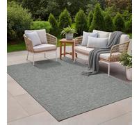the carpet Calgary - Tapis d’intérieur Durable, Facile à Nettoyer, idéal pour Salon, Chambre, Cuisine ou entrée, également adapté à l’extérieur - Gris - 140 x 200 cm