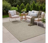the carpet Calgary - Tapis d’intérieur Durable, Facile à Nettoyer, idéal pour Salon, Chambre, Cuisine ou entrée, également adapté à l’extérieur - Beige Gris - 80 x 150 cm