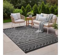 the carpet Calgary - Tapis d’intérieur Durable, Facile à Nettoyer, idéal pour Salon, Chambre, Cuisine ou entrée, également adapté à l’extérieur - Anthracite - 120 x 160 cm