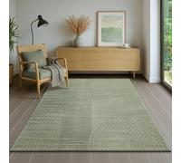 the carpet Everest - Tapis Salon Moderne à Poils Courts avec Effet de Haut en Bas, Effet 3D, Haute densité de Poils et agréablement Doux, Vert, 160 x 230 cm