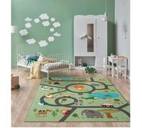 the carpet Happy Life chambre d'enfant, tapis pour enfant, tapis de jeuVert, 120 x 160 cm, D15