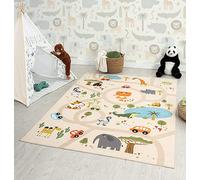 Tapis enfant - THE CARPET - Happy Kids - Beige - 200x290 cm - Antidérapant