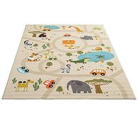 Tapis enfant - THE CARPET - Happy Kids - Beige - 160x220 cm - Antidérapant