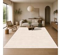 the carpet Janelle élégant de Haute qualité en Viscose pour Salon, Tapis à Poils Courts tissé à la Main avec qualité Premium, Facile d'entretien, résistant à la décoloration, Blanc, 120 x 170 cm