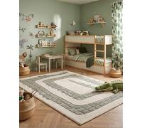 the carpet Jungle Kids Tapis Doux et résistant pour Chambre d'enfant, Effet 3D, Facile d'entretien, Motif Crocodile, 140 x 200 cm