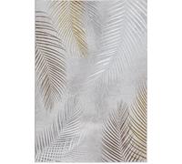 the carpet Mila Tapis Moderne Dense à Poils Courts, Salon, Chambre à Coucher, Brillance élégante, Fibre Brillante, Effet très Profond, Plume, Gris, 160 x 230 cm