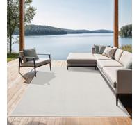 the carpet Mistra - Tapis d’intérieur Moderne, Durable et Facile à Nettoyer, idéal pour Salon, Cuisine ou Salle à Manger, utilisable Aussi en extérieur, Crème, 160 x 220 cm
