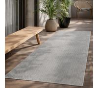 Tapis tissé à plat - THE CARPET - Mistra - Extérieur - Gris 80x200 cm