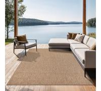 the carpet Mistra - Tapis d’intérieur Moderne, Durable et Facile à Nettoyer, idéal pour Salon, Cuisine ou Salle à Manger, utilisable Aussi en extérieur, Naturel, 140 cm x 200 cm