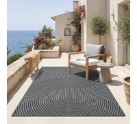 the carpet Mistra - Tapis d’intérieur Moderne, Durable et Facile à Nettoyer, idéal pour Salon, Cuisine ou Salle à Manger, utilisable Aussi en extérieur, Anthracite, 240 x 340 cm