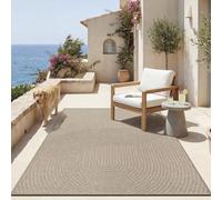 the carpet Mistra - Tapis d’intérieur Moderne, Durable et Facile à Nettoyer, idéal pour Salon, Cuisine ou Salle à Manger, utilisable Aussi en extérieur, Beige, 80 x 150 cm